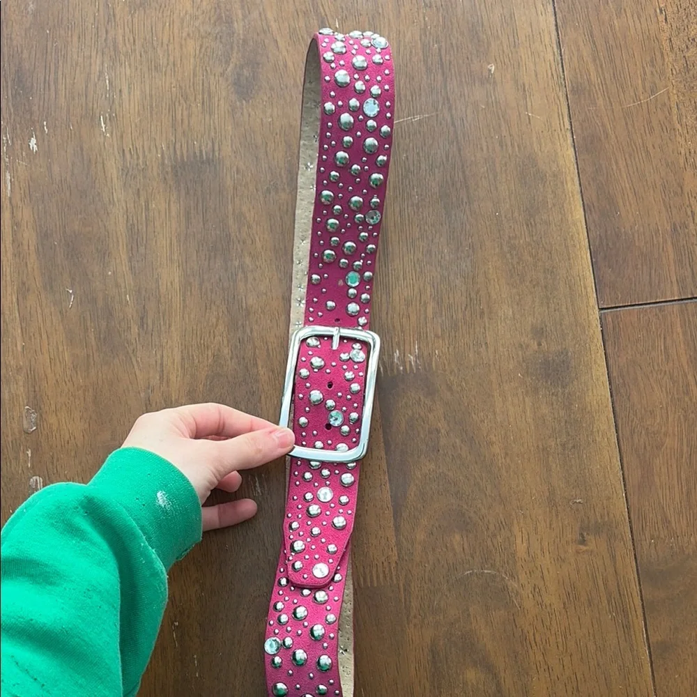 Studded Pink Belt - Picture 2 of 8